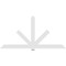 Ekena Millwork Kennewick Architectural Grade PVC Gable Bracket, 108"W x 54"H x 2"D x 6"F, 12/12 Pitch GBP108X54X0206KEN00 - alternate 5